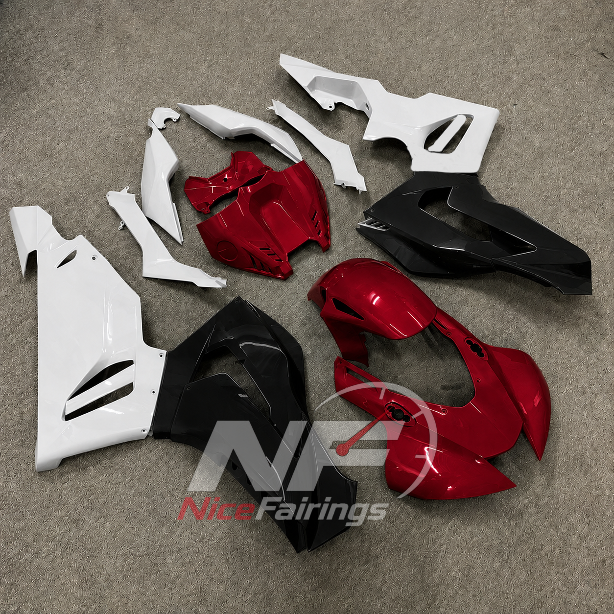 White Black Red ABS fairing kit for Honda CBR1000RR-R 2020-2023, design D53-P31 - image 2
