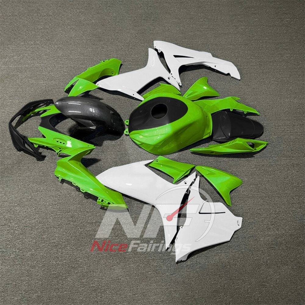 For Suzuki GSXR600 GSXR750 K11 2011-2016 Painted ABS Fairings Green White Complete Bodywork | NiceFairings - front angle image