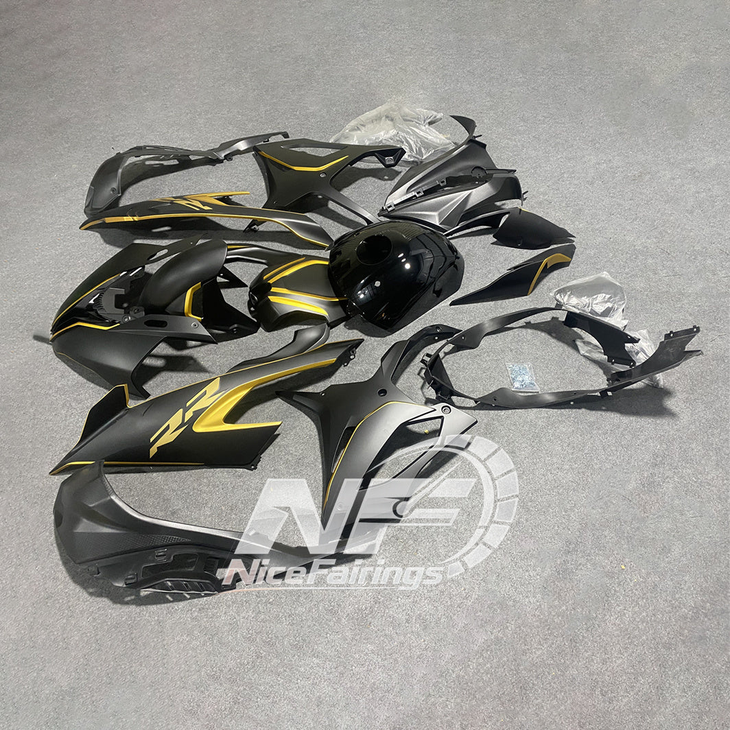 For BMW S1000RR 2019-2022 Blue White Tank Cover ABS Fairing Kit, Custom Painted Motorcycle Bodywork | NiceFairings - front angle image