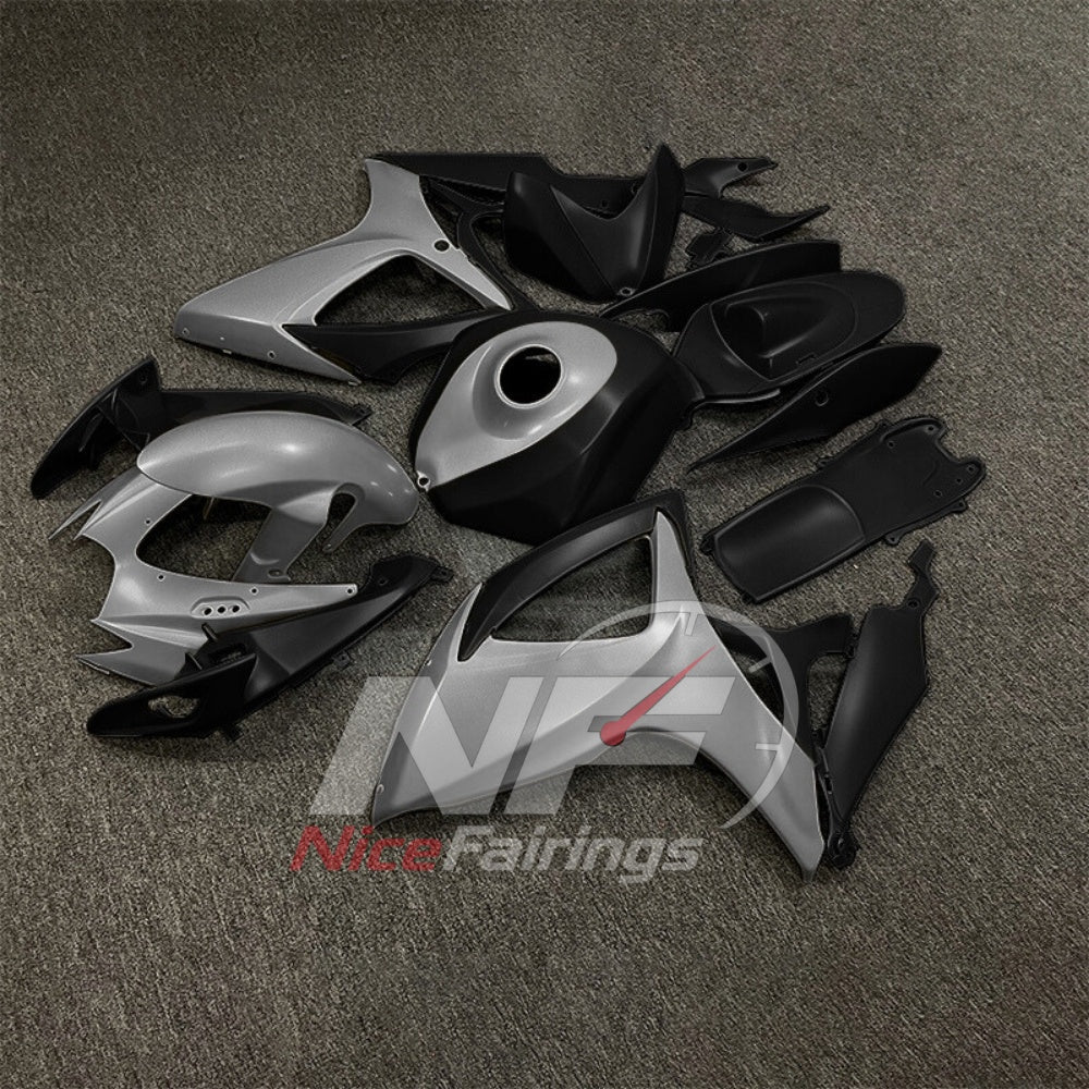 For Suzuki GSX-R600 GSX-R750 K6 2006-2007 Sportbike Fairing Set Gray Custom Painted Plastics | NiceFairings - front angle image