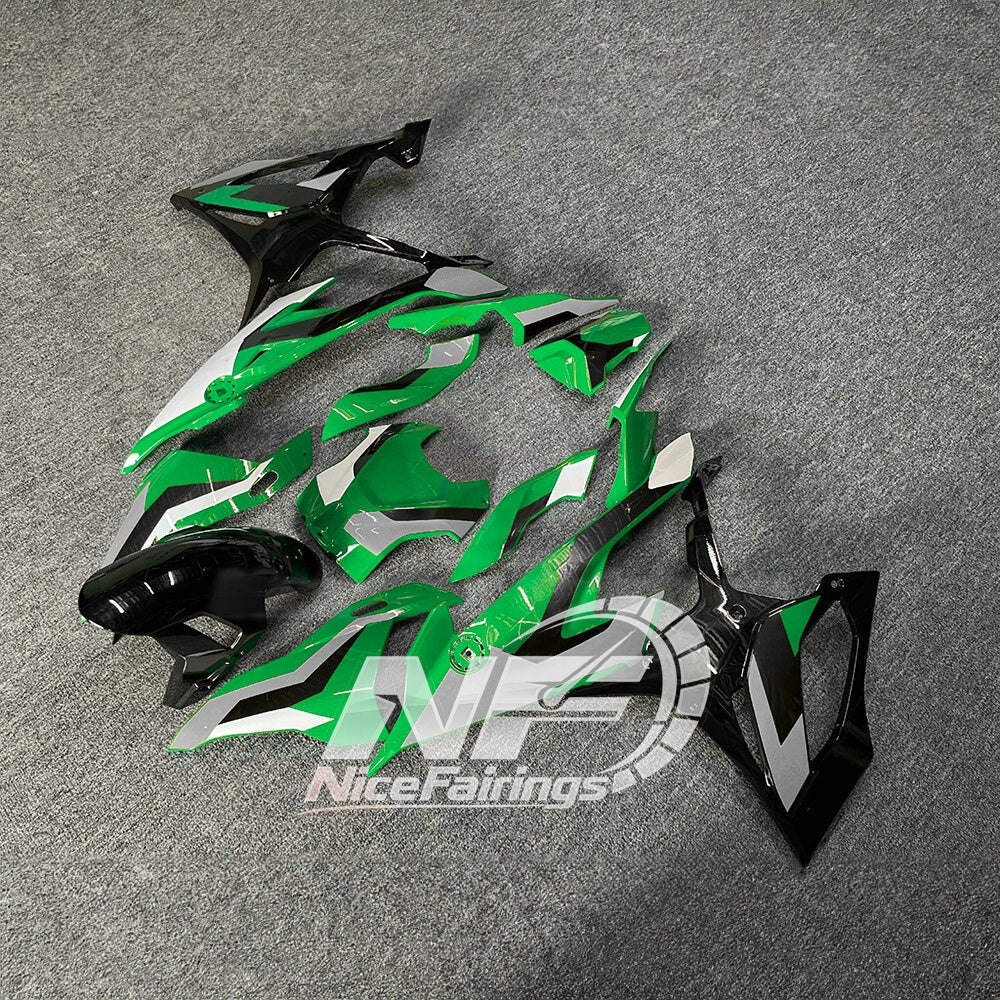 For BMW S1000RR 2019-2022 Stealth Black Custom Painted ABS Body Kit For Street Or Track | NiceFairings - front angle image