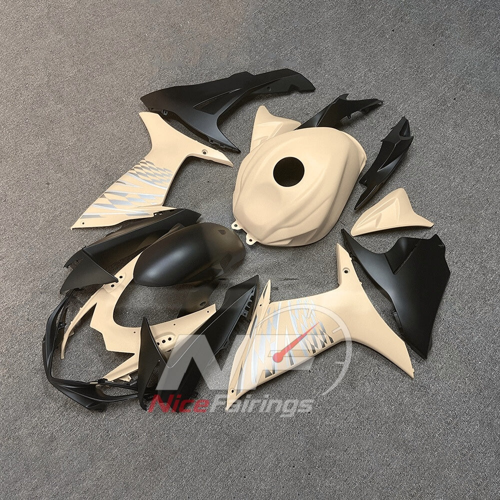 For Suzuki GSXR600 GSXR750 K11 2011-2016 ABS Body Kit Black Yellow Street Track Fairings | NiceFairings - front angle image