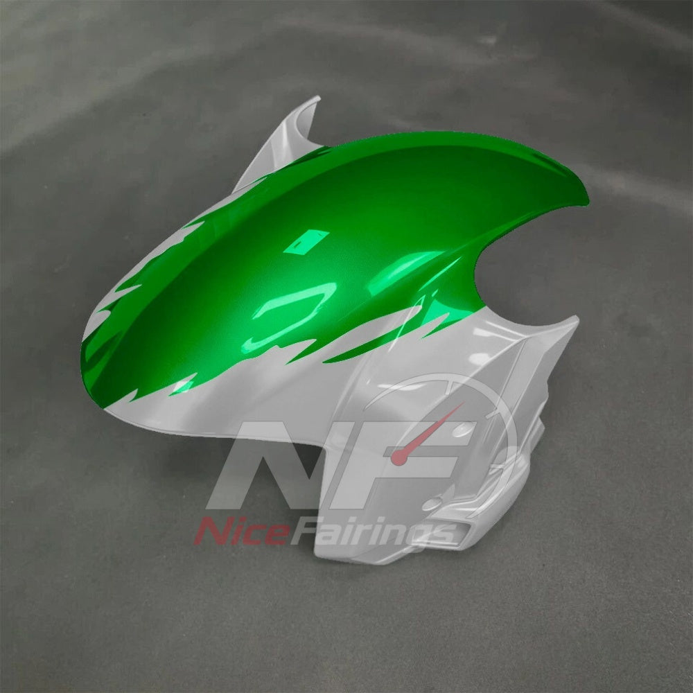 For BMW S1000RR 2025-2026 Green Black ABS Body Kit with Street and Track Fairing Panels | NiceFairings - front angle image