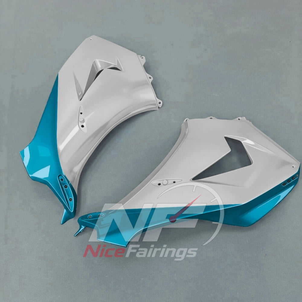 For Honda CBR1000RR-R SP 2024-2026 Teal Black Sportbike Fairing Set with Custom Painted Plastics | NiceFairings - front angle image