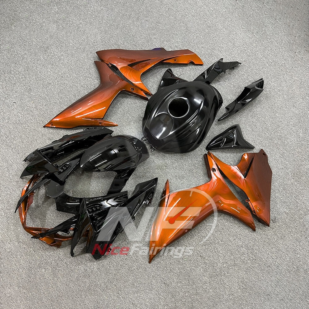 For Suzuki GSXR600 GSXR750 K11 2011-2016 ABS Body Kit White Black Street Track Fairings | NiceFairings - front angle image