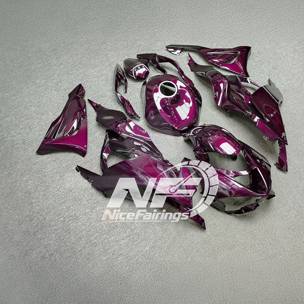 For Kawasaki ZX6R 636 2024-2025 Painted Motorcycle Bodywork Red Black Signature Edition | NiceFairings - front angle image