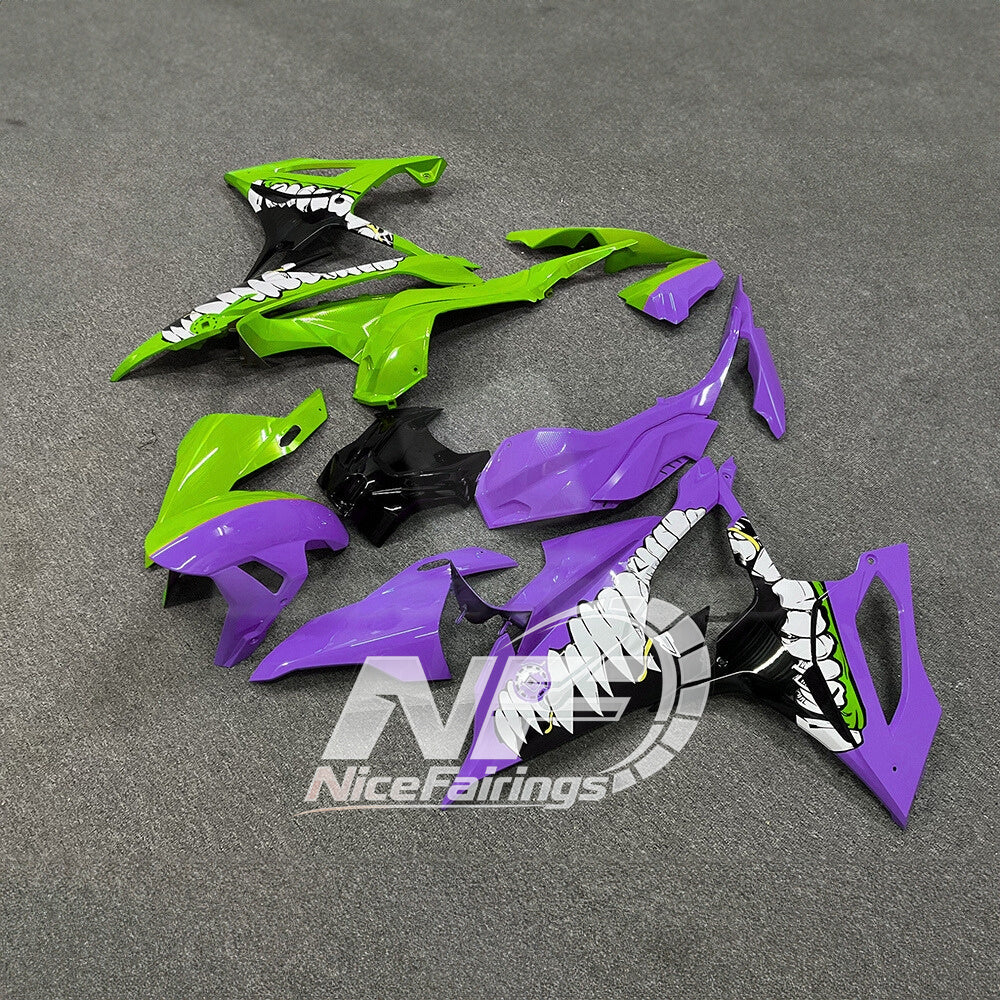 For BMW S1000RR 2019-2022 Blue Silver Sportbike Fairings, Custom ABS Bodywork And Replacement Plastics | NiceFairings - front angle image