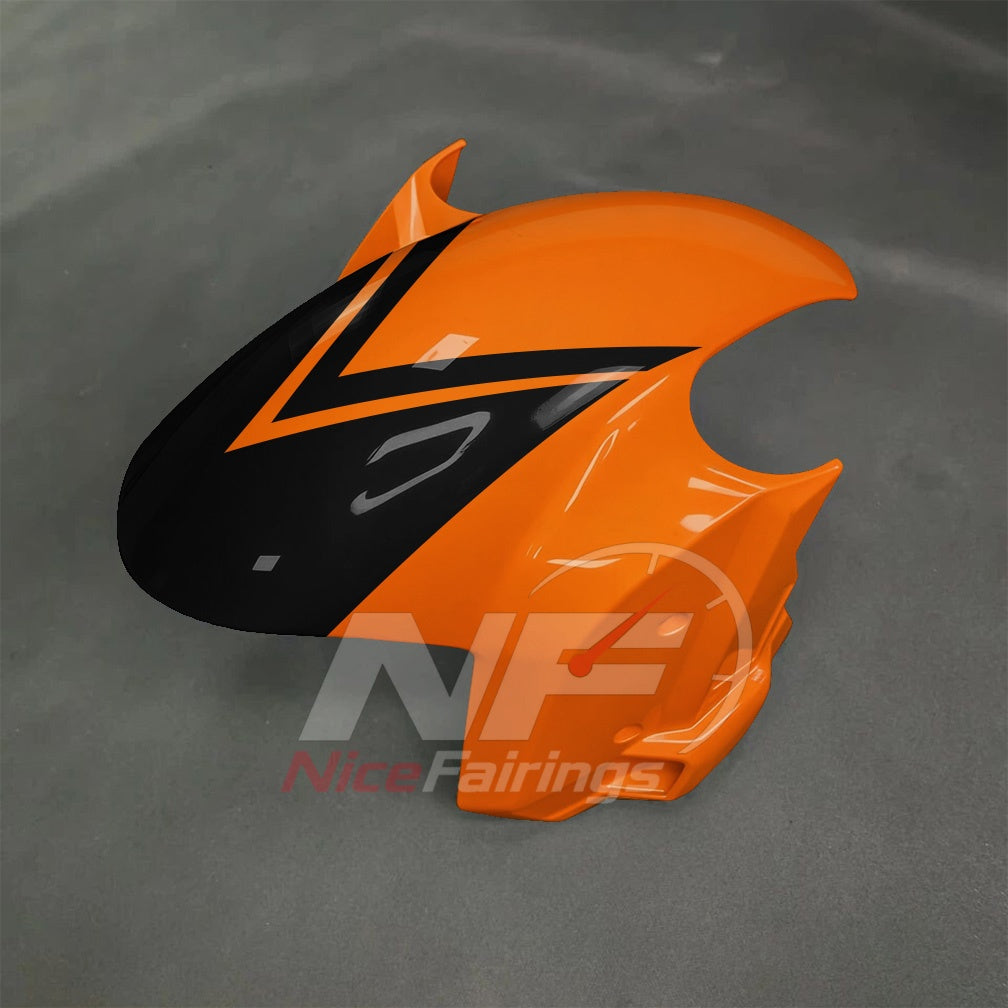 For BMW S1000RR 2025-2026 Orange Black Motorcycle Fairing Kit with Aftermarket Body Panels | NiceFairings - front angle image
