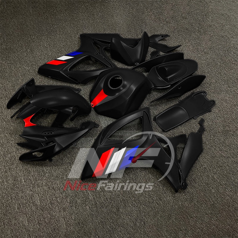 For Suzuki GSXR600 GSXR750 K6 2006-2007 Motorcycle Fairing Kit Black Gray Body Panels | NiceFairings - front angle image