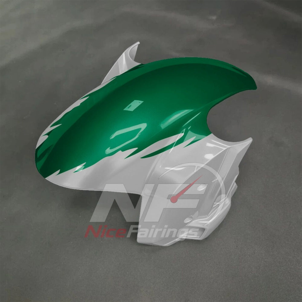 For BMW S1000RR 2025-2026 Green Black Painted ABS Fairings with Complete Replacement Bodywork | NiceFairings - front angle image