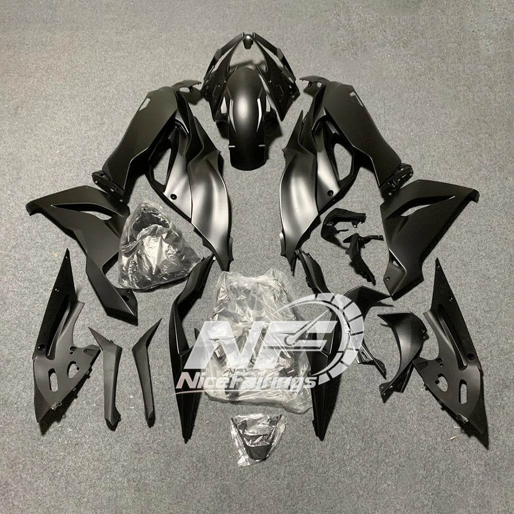 Kawasaki ZX-6R 636 2019-2023 Replacement Fairing Set Matte Black | NiceFairings - front angle image