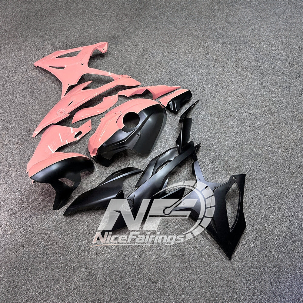 For BMW S1000RR 2019-2022 Gloss Black Custom Fairings, ABS Replacement Plastics Full Body Kit | NiceFairings - front angle image