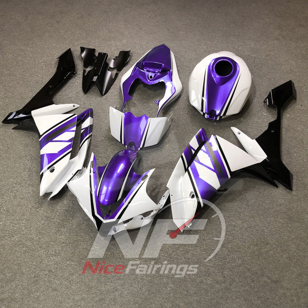 Precision-Fit ABS Fairing Kit Compatible with YAMAHA YZF-R1 RN19 2007-2008 - Purple Graphic | NiceFairings - front angle image