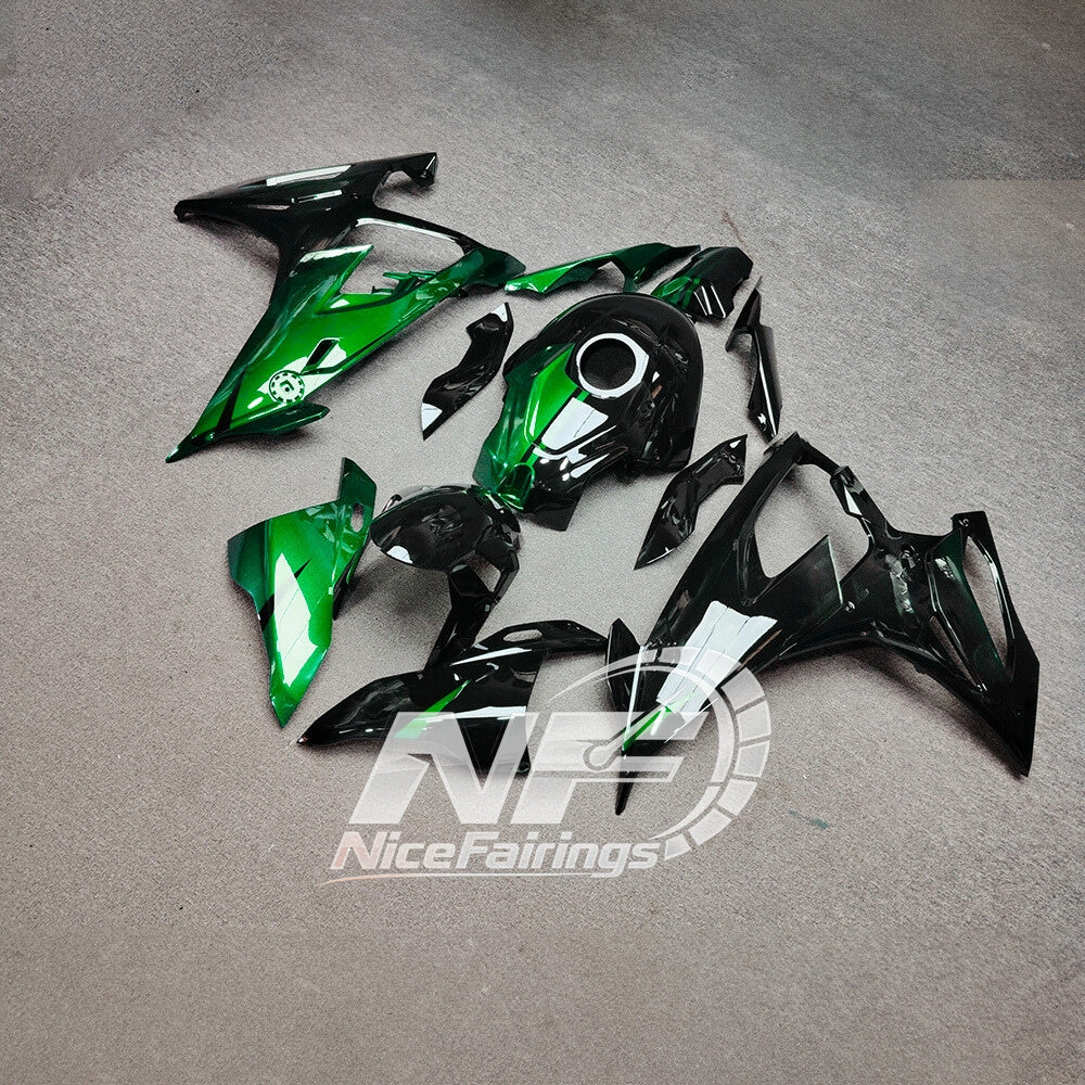 For BMW S1000RR 2019-2022 Lime Yellow Full Fairing Kit, Painted ABS Motorcycle Plastics | NiceFairings - front angle image