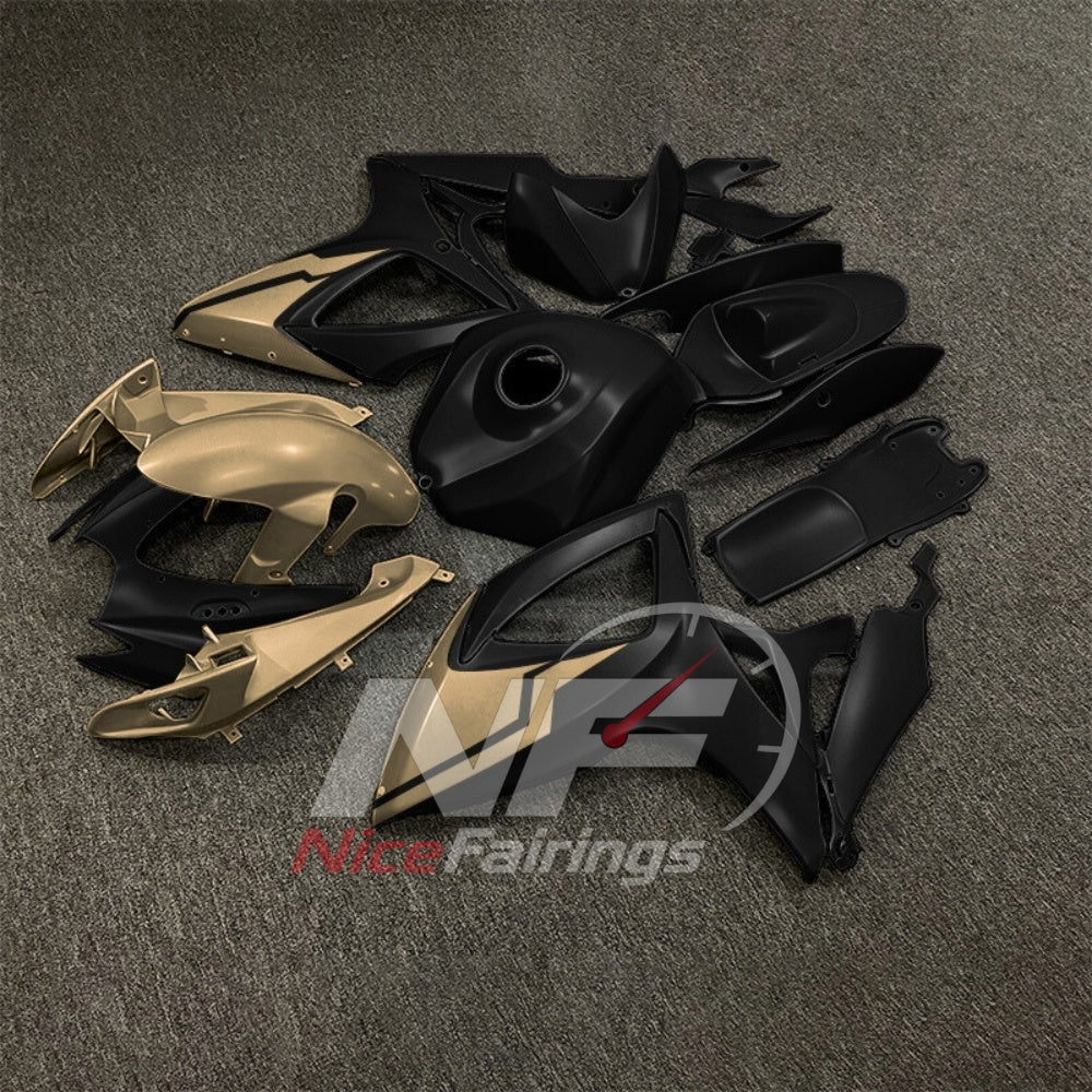 For Suzuki GSXR600 GSXR750 K6 2006-2007 Motorcycle Fairing Kit Black Gray Body Panels | NiceFairings - front angle image