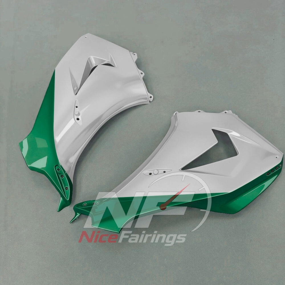 For Honda CBR1000RR-R SP 2024-2026 Green Black Sportbike Fairing Set with Custom Painted Plastics | NiceFairings - front angle image