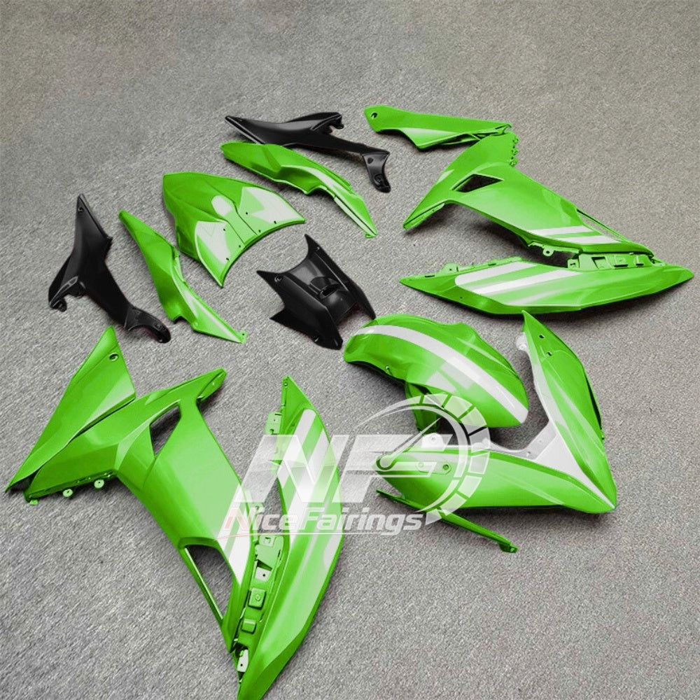 Ninja 650 ER-6F 2017-2019 Custom Painted Fairings Style 26 | NiceFairings - front angle image