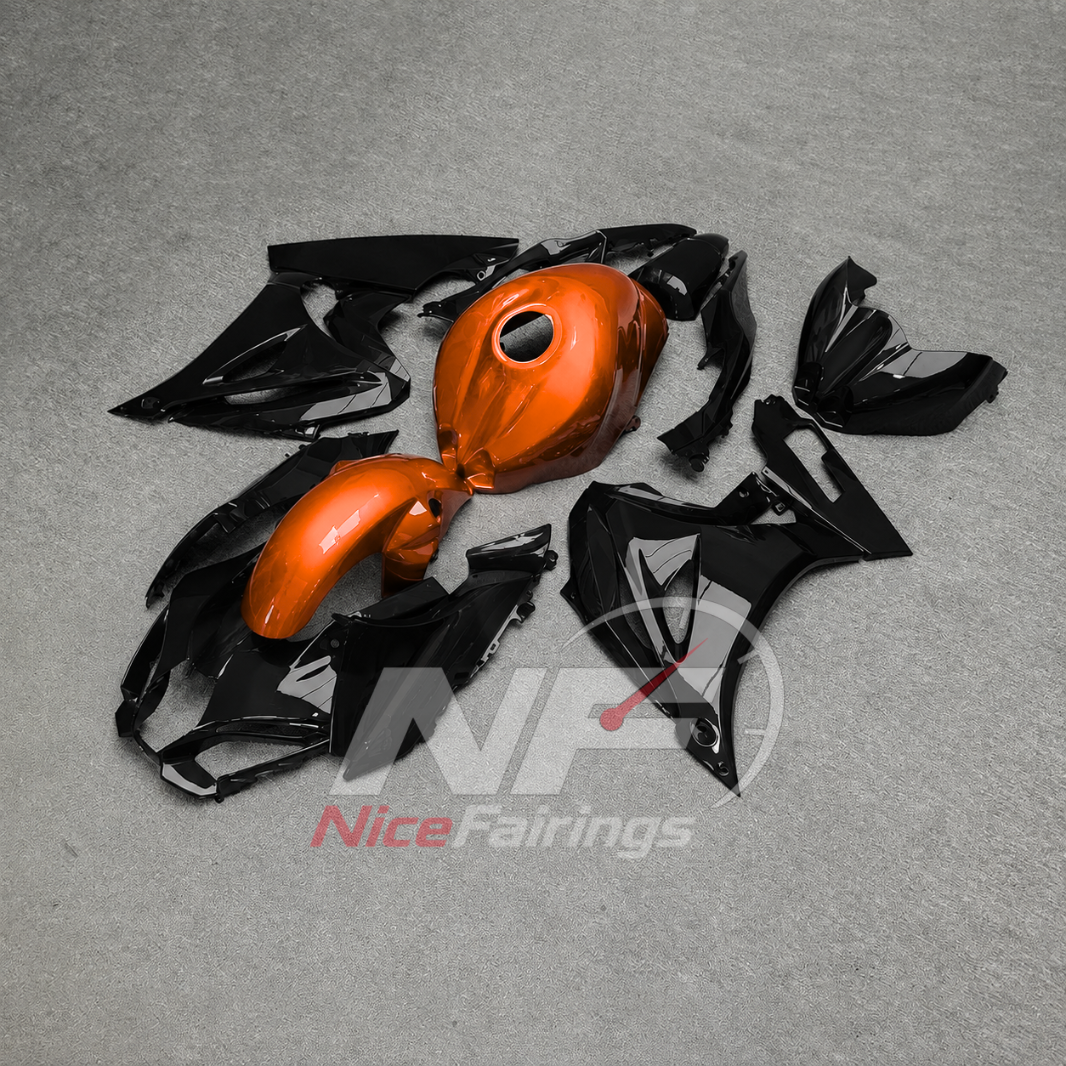 For Suzuki GSXR1000 K17 2017-2026 Motorcycle Fairing Kit Orange Black Body Panels | NiceFairings - front angle image
