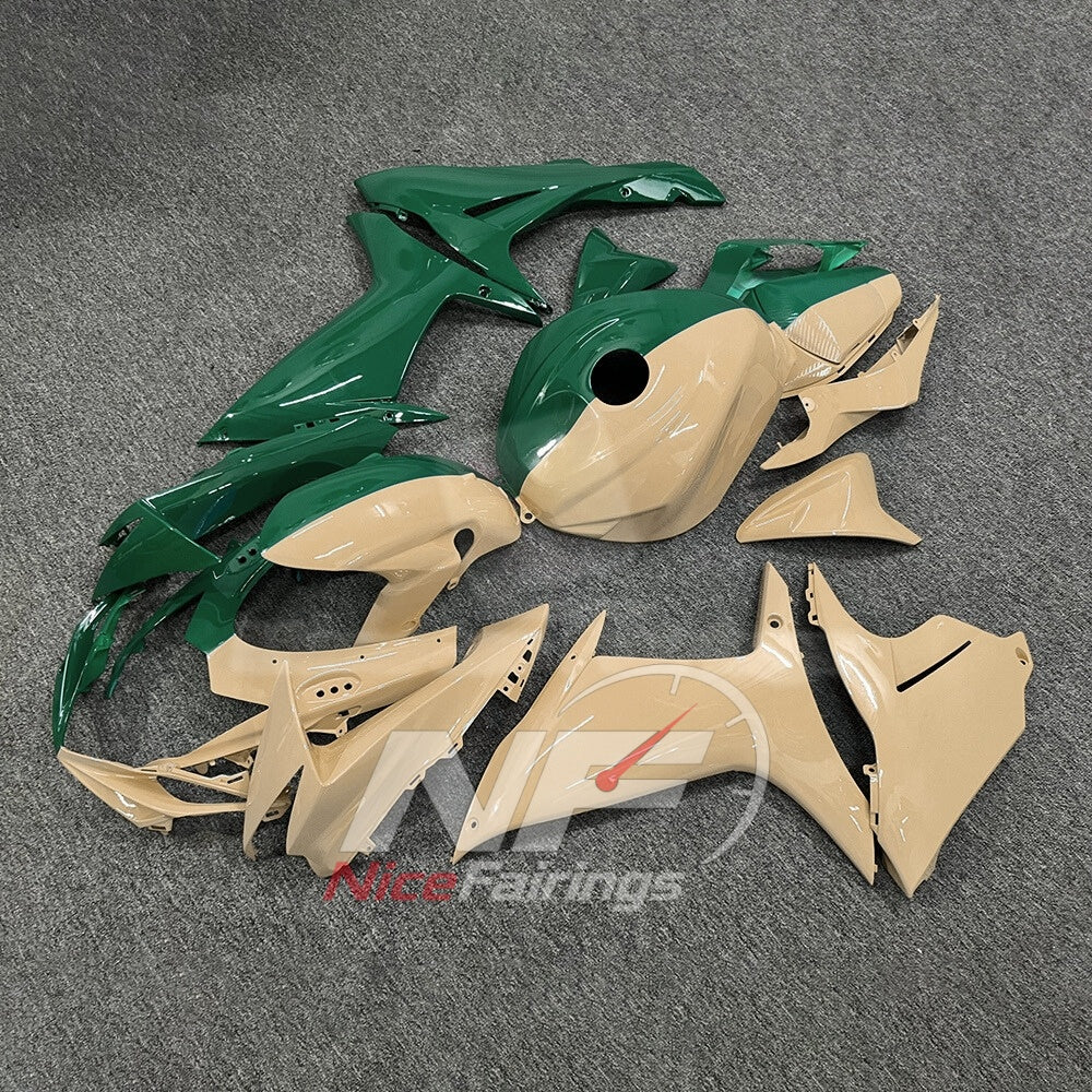 For Suzuki GSXR600 GSXR750 K11 2011-2016 ABS Fairing Kit Green Yellow Painted Bodywork | NiceFairings - front angle image