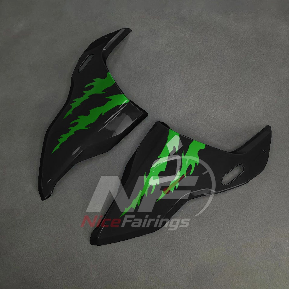 For BMW S1000RR 2025-2026 Green Black ABS Body Kit with Street and Track Fairing Panels | NiceFairings - front angle image