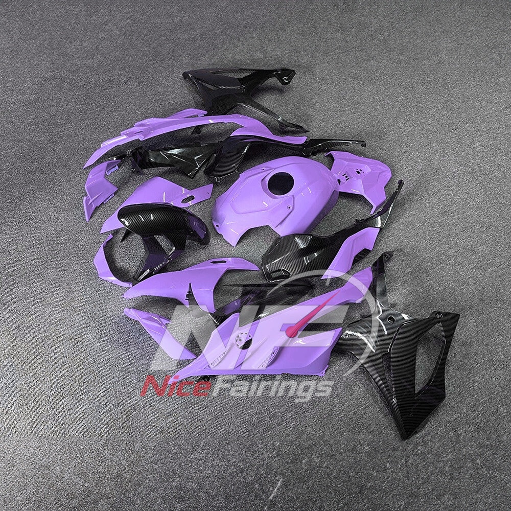For BMW S1000RR 2023-2024 Purple Black ABS Fairing Kit with Painted Bodywork and Replacement Panels | NiceFairings - front angle image