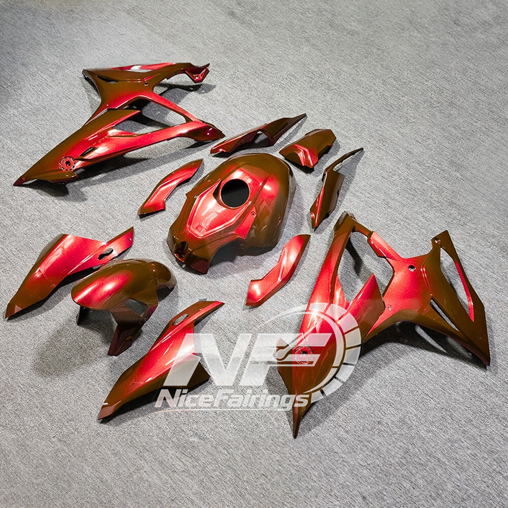 For BMW S1000RR 2019-2022 Red Black Sportbike Fairings, Custom ABS Bodywork And Replacement Plastics | NiceFairings - front angle image