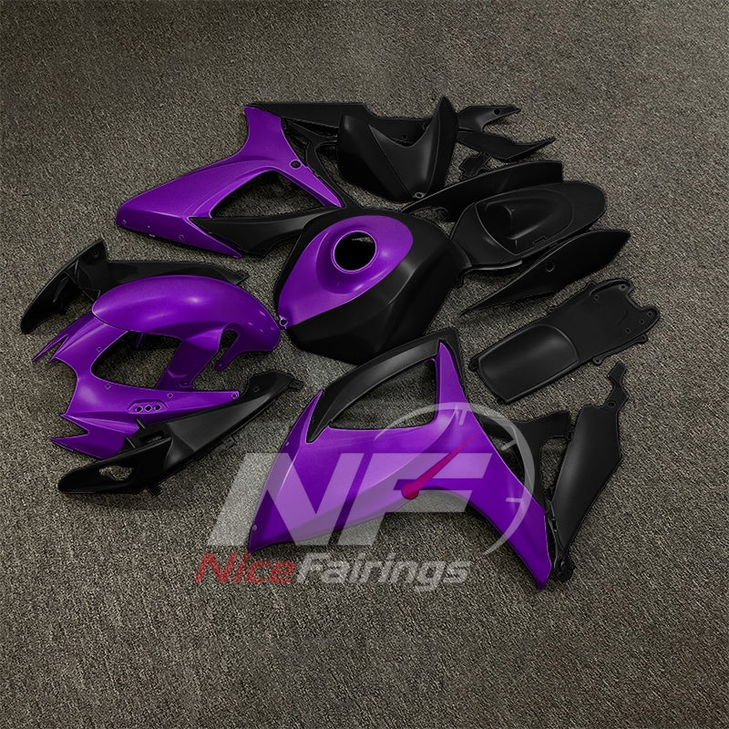 For Suzuki GSXR600 GSXR750 K6 2006-2007 Motorcycle Fairing Kit Black Gray Body Panels | NiceFairings - front angle image