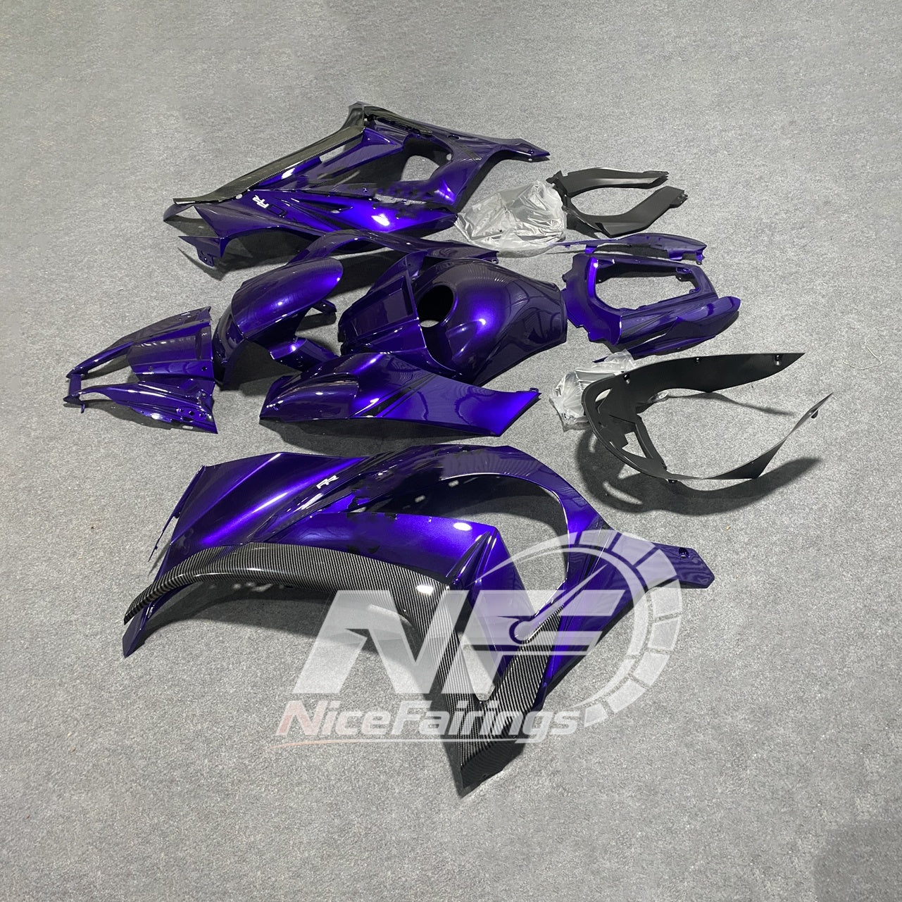 For KAWASAKI Ninja ZX10R 2011-2015 Custom Painted ABS Fairing Kit | NiceFairings - front angle image