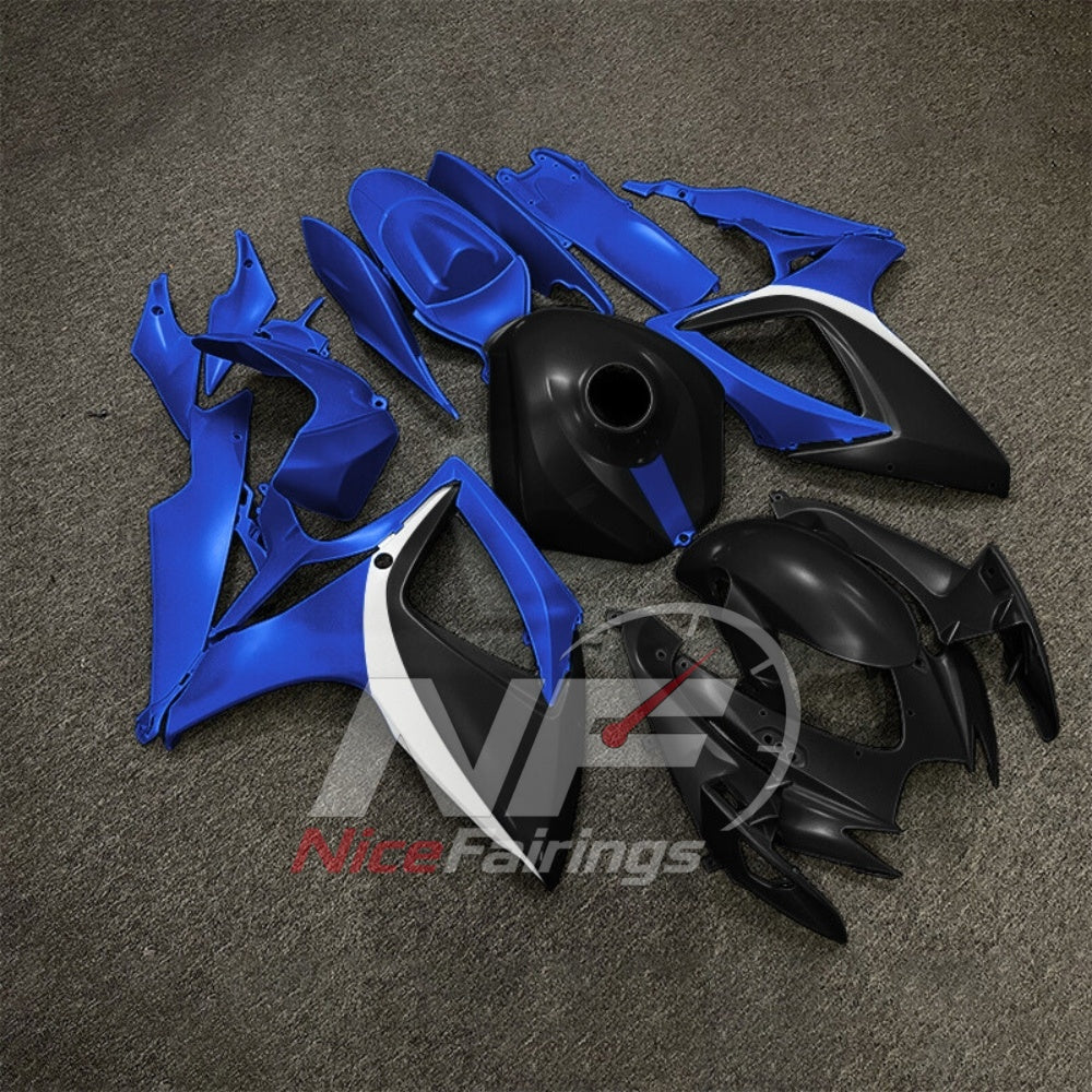 For Suzuki GSXR600 GSXR750 K6 2006-2007 Motorcycle Fairing Kit Black Gray Body Panels | NiceFairings - front angle image