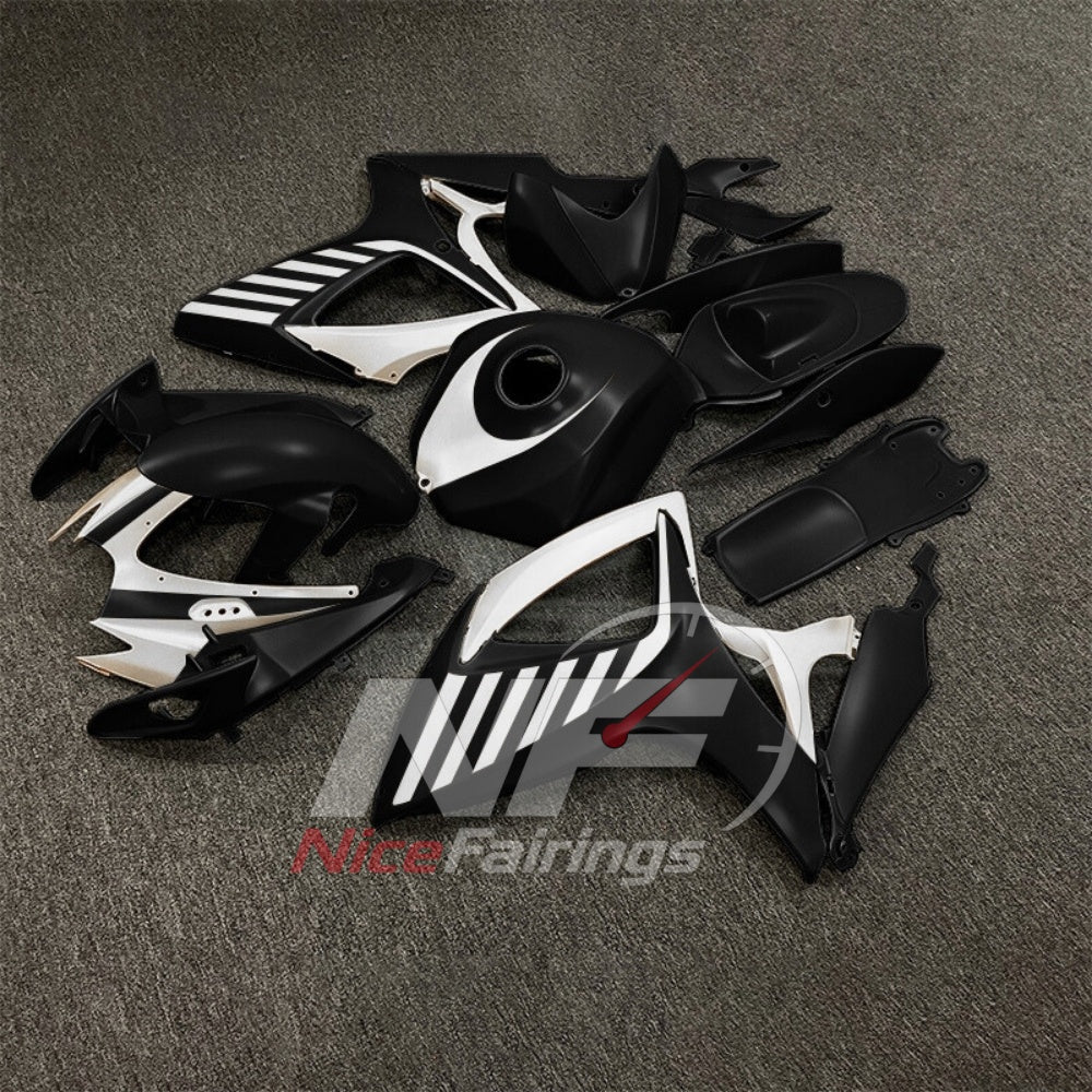 For Suzuki GSXR600 GSXR750 K6 2006-2007 ABS Body Kit Black Gray Street Track Fairings | NiceFairings - front angle image