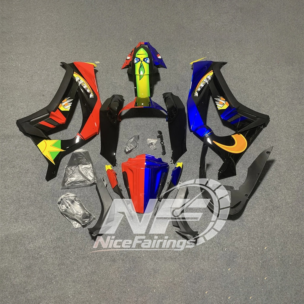 For KAWASAKI ZX10R 2011-2015 9VR6 Custom ABS Fairing Kit | NiceFairings - front angle image