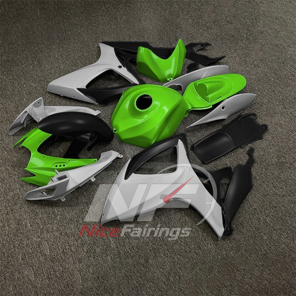 For Suzuki GSXR600 GSXR750 K6 2006-2007 ABS Body Kit Gray Black Street Track Fairings | NiceFairings - front angle image