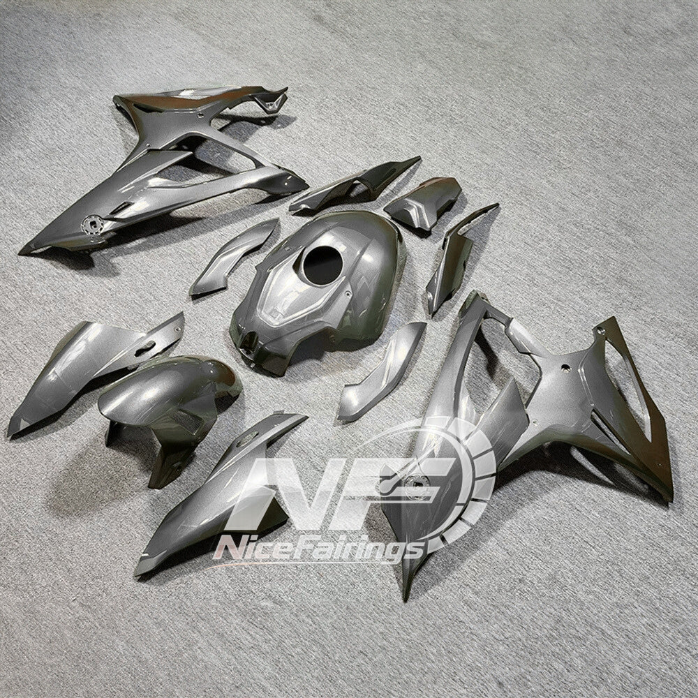 For BMW S1000RR 2019-2022 Racing Blue Tank Cover ABS Fairing Kit, Custom Painted Motorcycle Bodywork | NiceFairings - front angle image