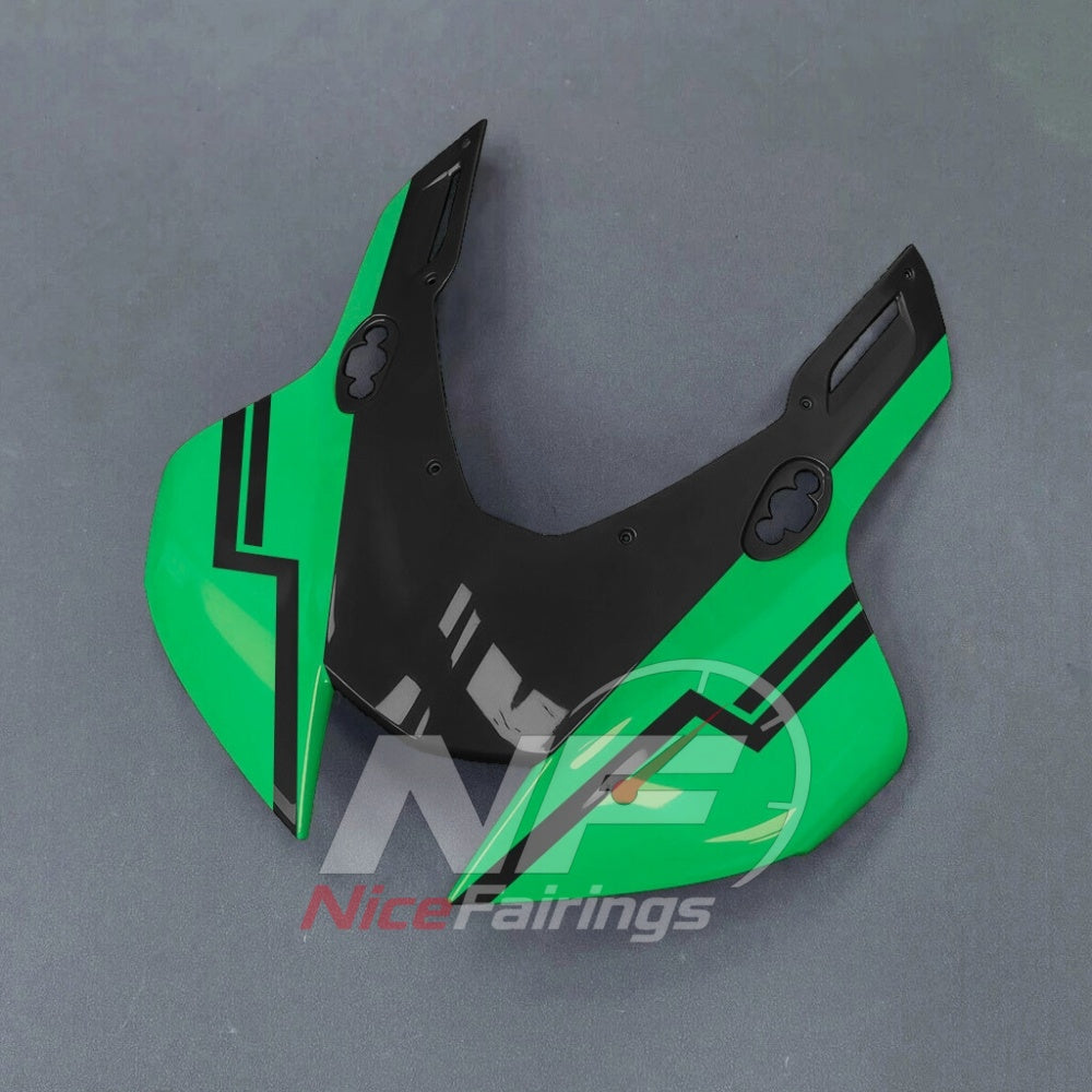 For Honda CBR1000RR-R SP 2024-2026 Green Black Sportbike Fairing Set with Custom Painted Plastics | NiceFairings - front angle image