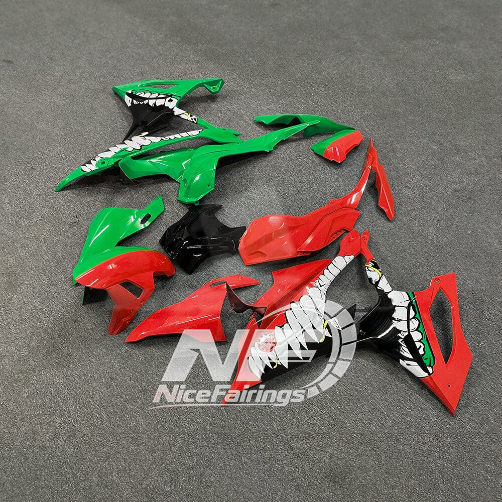 For BMW S1000RR 2019-2022 Stealth Black Sportbike Fairings, Custom ABS Bodywork And Replacement Plastics | NiceFairings - front angle image