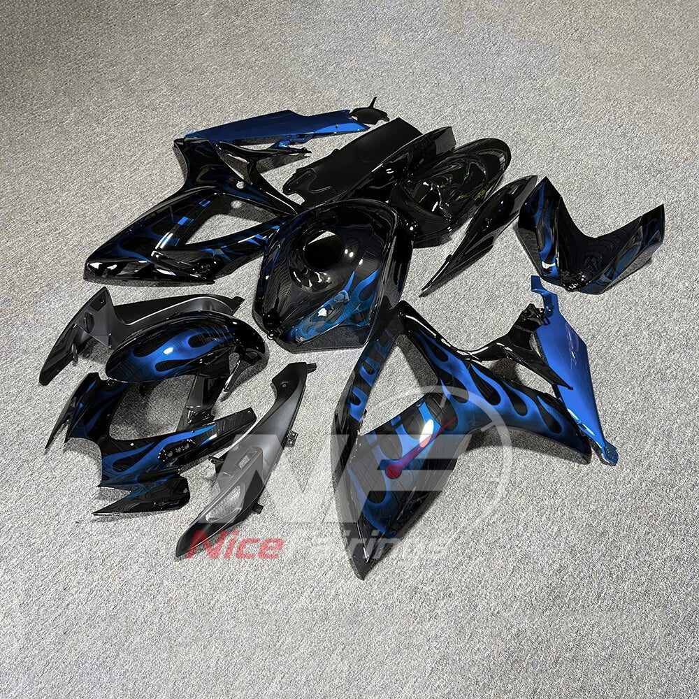 For Suzuki GSXR600 GSXR750 K6 2006-2007 ABS Body Kit Gray Black Street Track Fairings | NiceFairings - front angle image