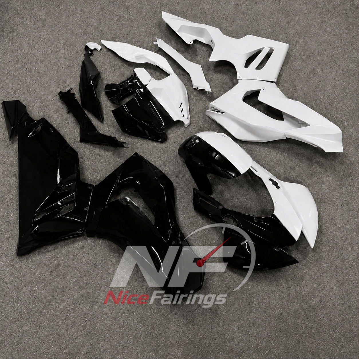 Black White ABS fairing kit for Honda CBR1000RR-R 2020-2023, design D15-P22 - image 2