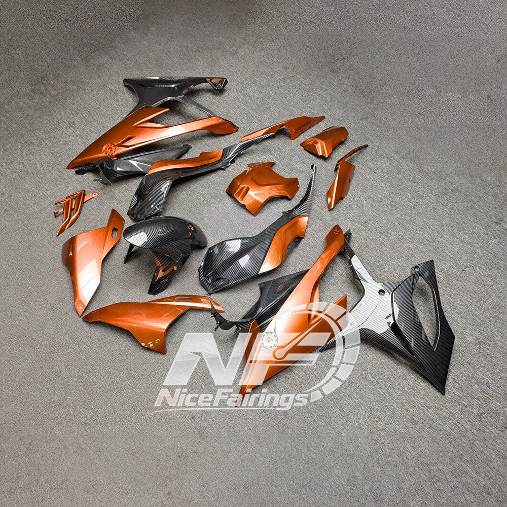 For BMW S1000RR 2019-2022 Racing Blue Tank Cover ABS Fairing Kit, Custom Painted Motorcycle Bodywork | NiceFairings - front angle image