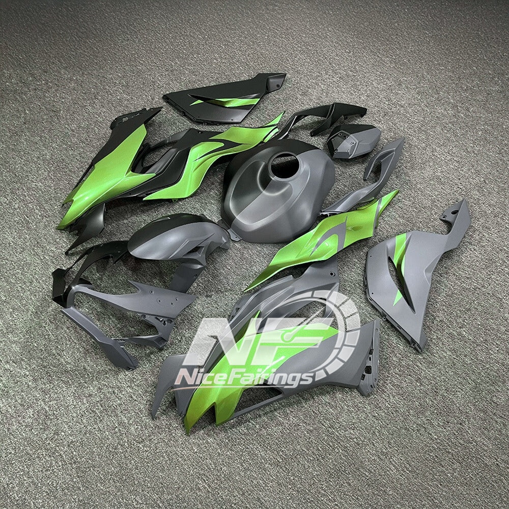 Kawasaki ZX-6R 636 2019-2023 Replacement Fairing Set White Blue Tank Cover | NiceFairings - front angle image