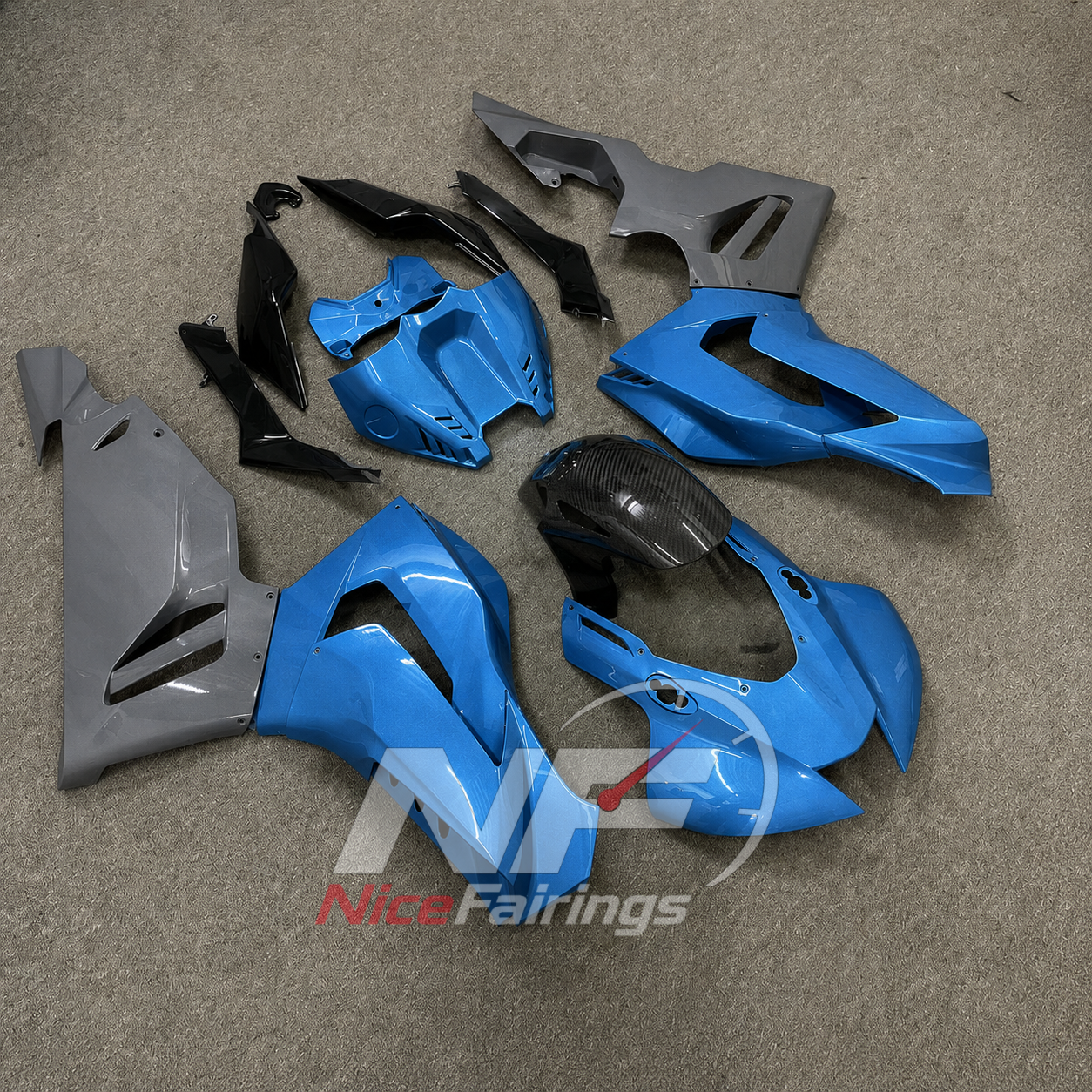 Blue Grey Black ABS fairing kit for Honda CBR1000RR-R 2020-2023, design D24-P02 - image 2