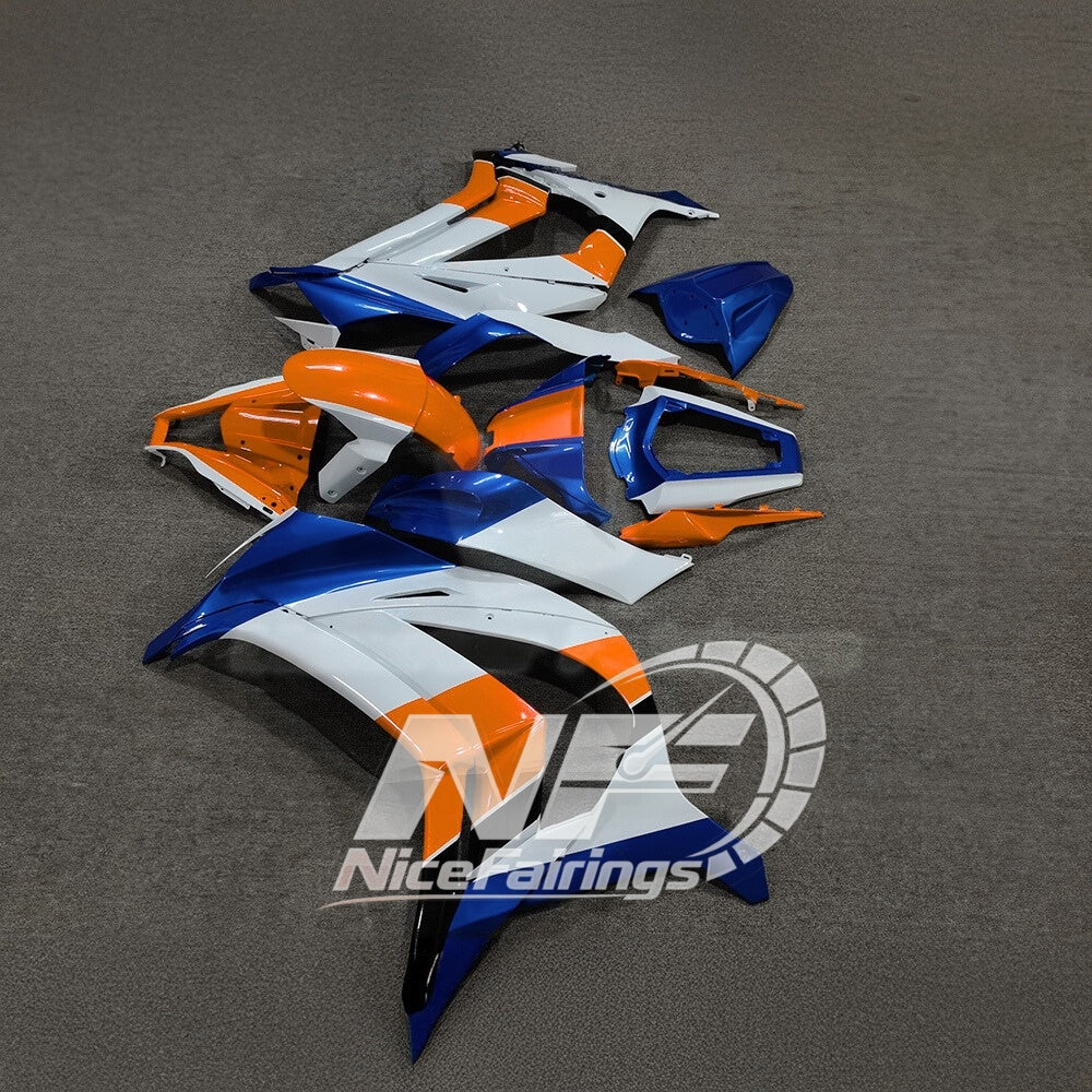 Ninja ZX10R 2011-2015 Custom Painted Replacement Plastics | NiceFairings - front angle image