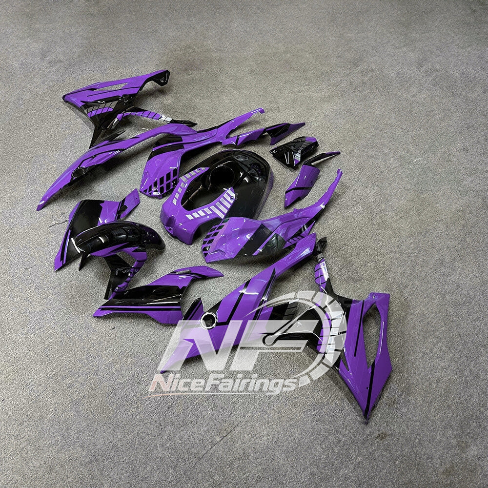 For BMW S1000RR 2019-2022 Silver Black Sportbike Fairings, Custom ABS Bodywork And Replacement Plastics | NiceFairings - front angle image
