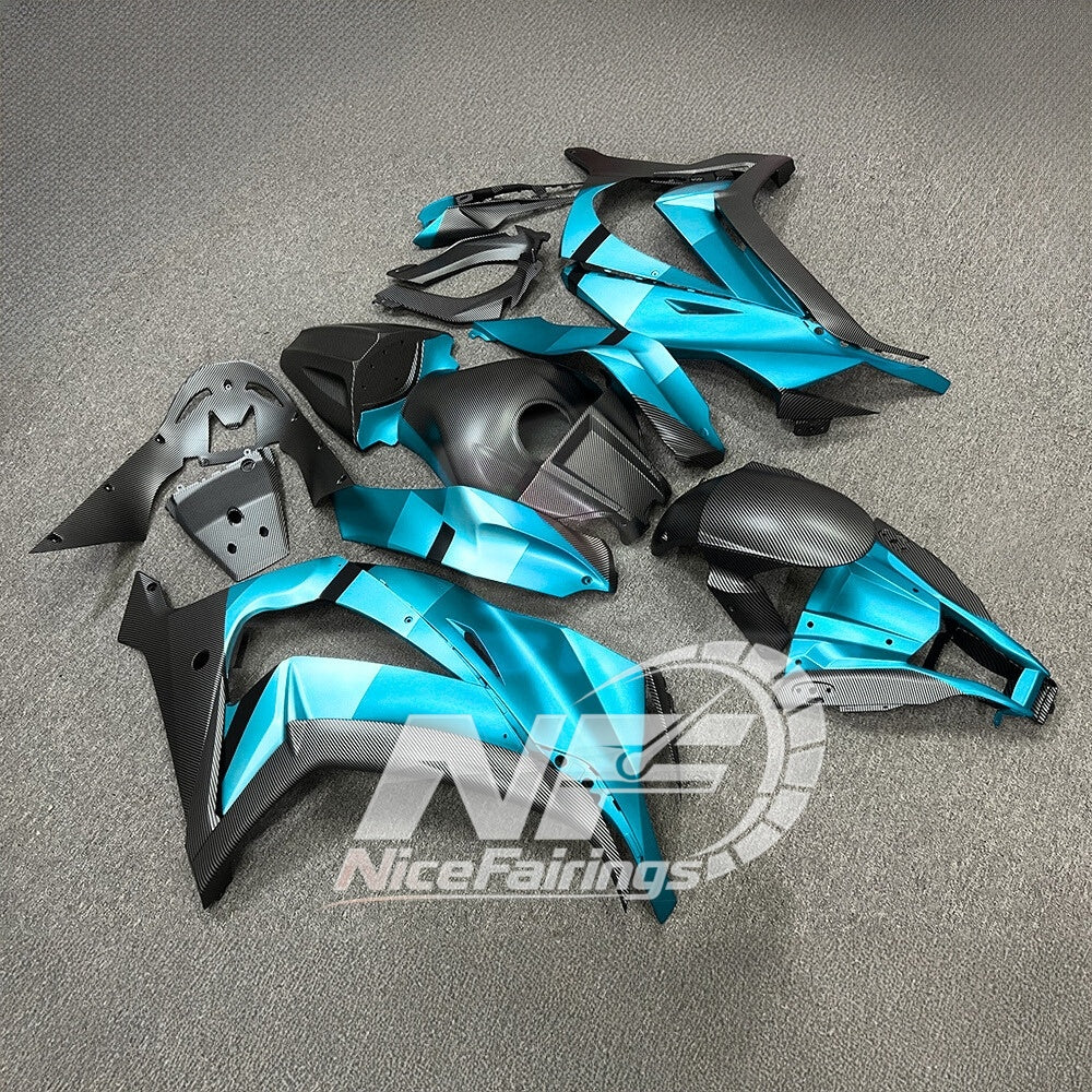 Ninja ZX10R 2011-2015 Custom Painted Replacement Plastics | NiceFairings - front angle image