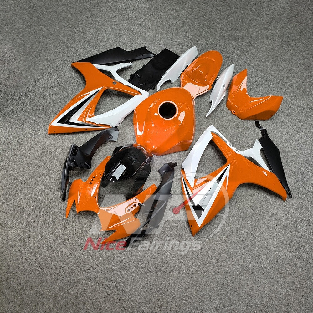 For Suzuki GSX-R600 GSX-R750 K6 2006-2007 Sportbike Fairing Set Gray Custom Painted Plastics | NiceFairings - front angle image
