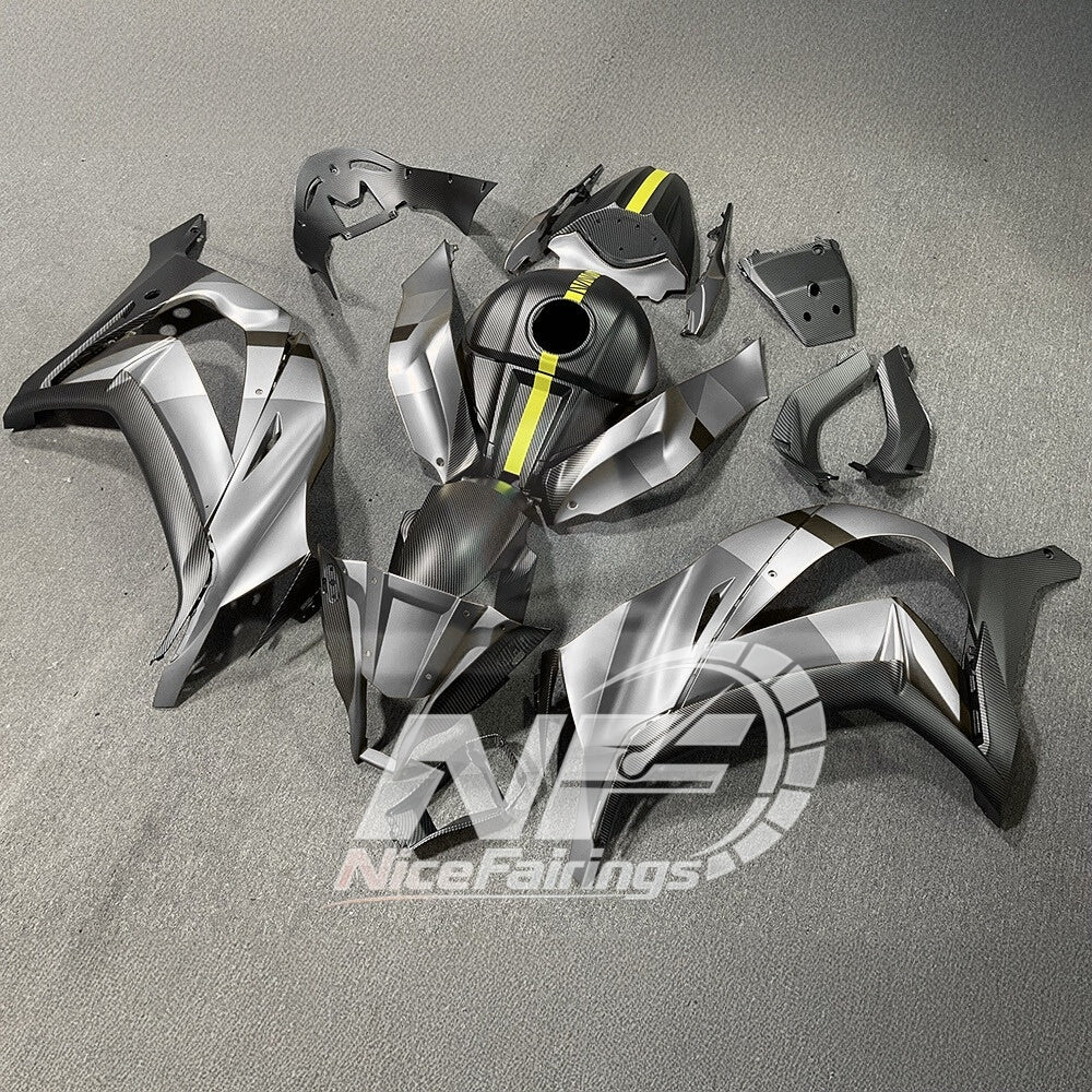 KAWASAKI ZX10R 2011-2015 Custom ABS Motorcycle Fairings | NiceFairings - front angle image