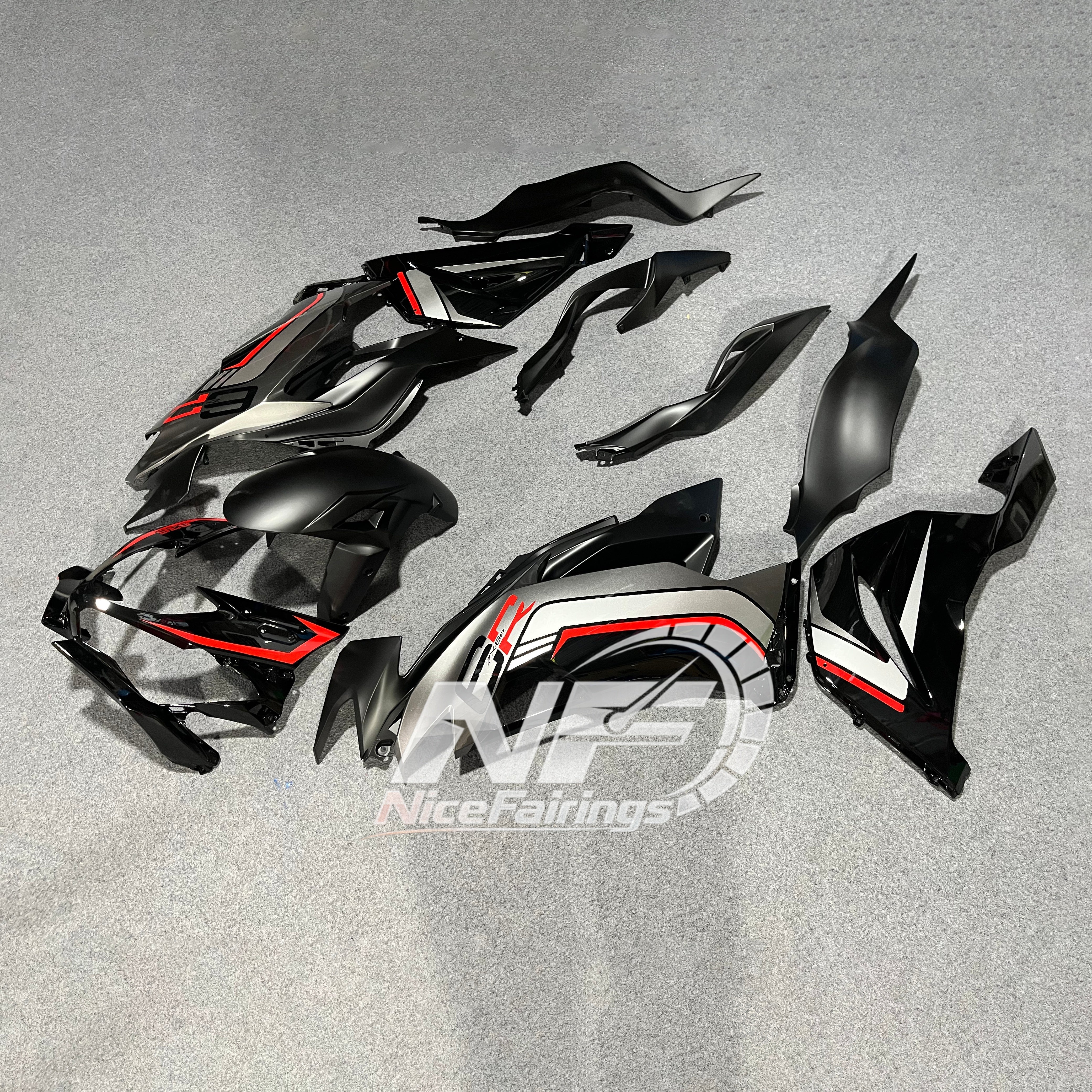 Kawasaki Ninja ZX-6R 636 2019-2023 Custom Fairings Full Body Kit | NiceFairings - front angle image