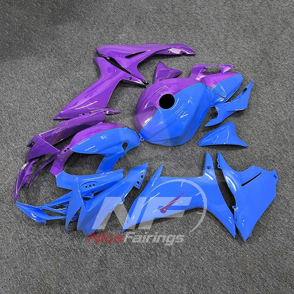 For Suzuki GSXR600 GSXR750 K11 2011-2016 ABS Body Kit Blue Purple Street Track Fairings | NiceFairings - front angle image
