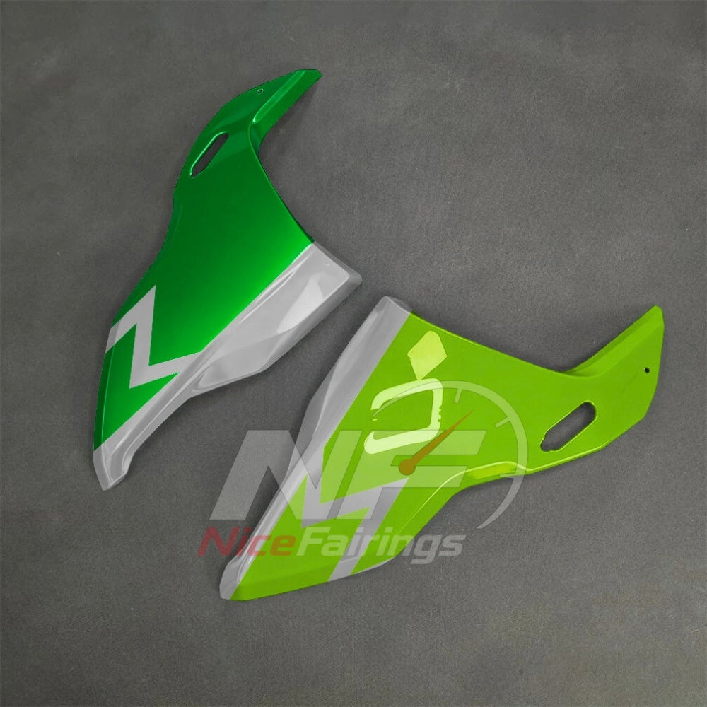 For BMW S1000RR 2025-2026 Green Black Custom Fairings with ABS Sportbike Plastics and Full Body Kit | NiceFairings - front angle image