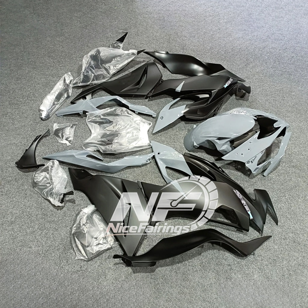 ZX6R 636 2019-2023 Painted Motorcycle Bodywork Red Black | NiceFairings - front angle image