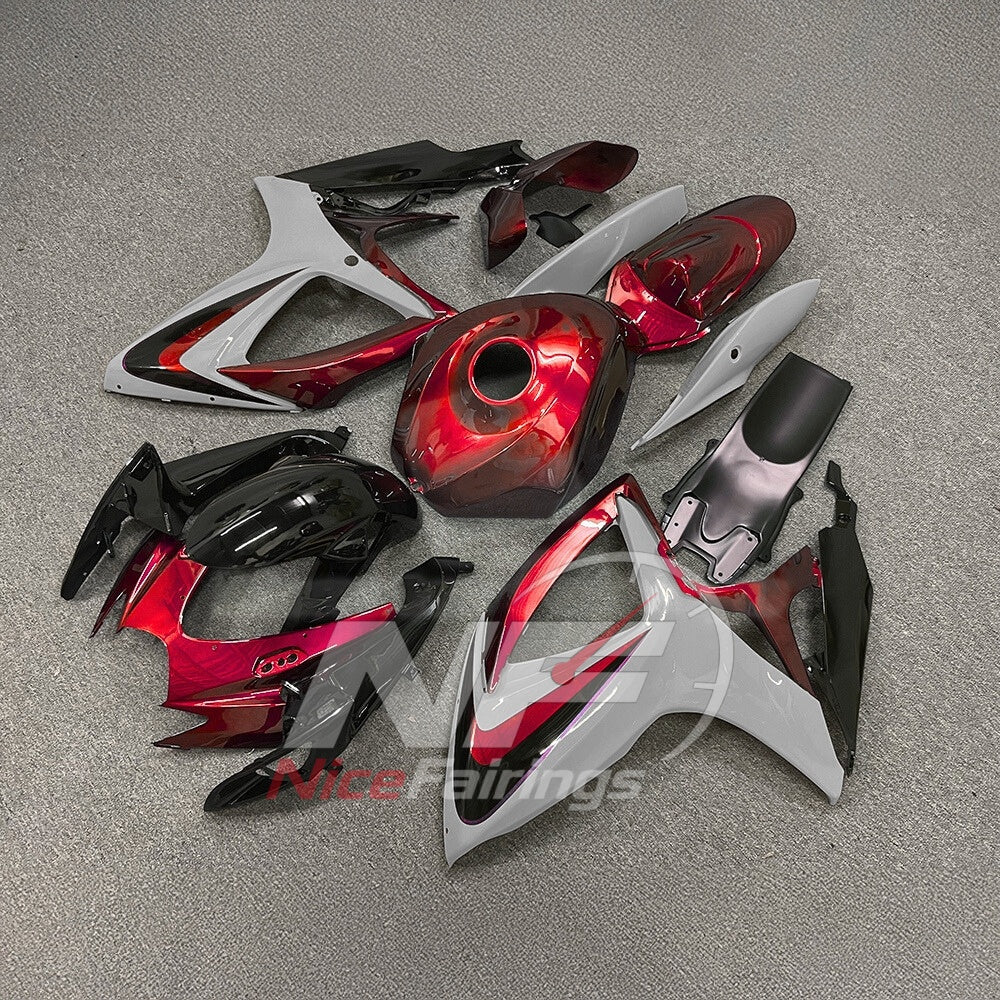 For Suzuki GSXR600 GSXR750 K6 2006-2007 ABS Body Kit Gray Street Track Fairings | NiceFairings - front angle image